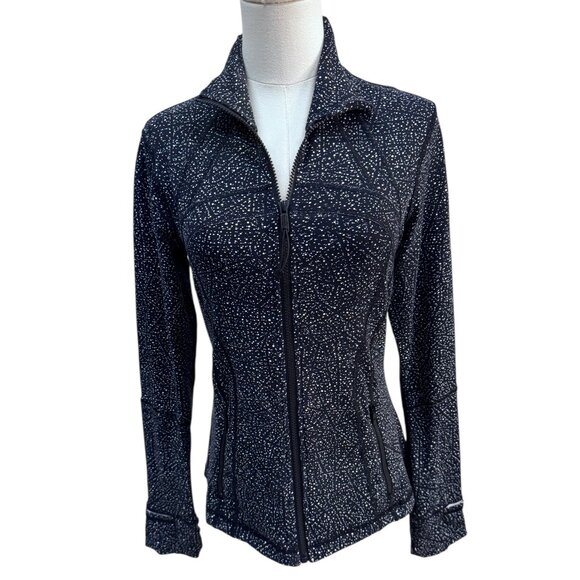 Like New Lululemon Define Jacket – Black/White Speckle Print – Size 8 - Picture 1 of 7